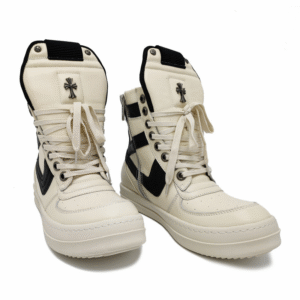 Rick Owens X Chrome Hearts Sneaker High White