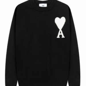 Ami Knit Sweater Black White