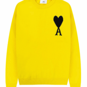 Ami Knit Sweater Yellow Black