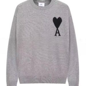 Ami Knit Sweater Grey Black