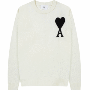 Ami Knit Sweater White Black