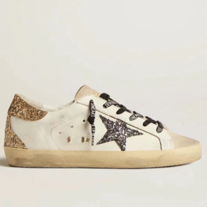 Golden Goose Sneaker Glitter Black Beige