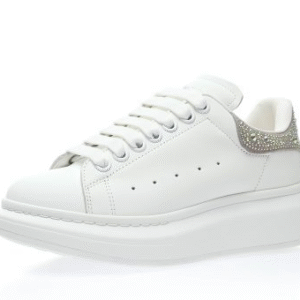 Alexander Mcqueen White Glitter Back