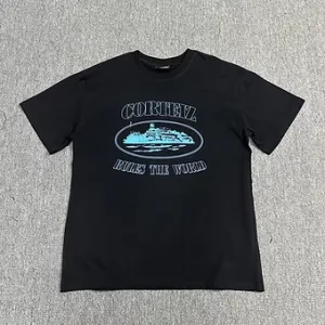 Corteiz Tshirt Black and Baby Blue