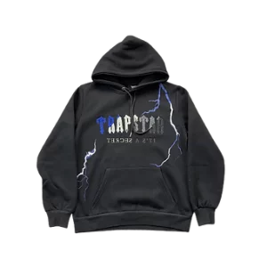 Trapstar Logo Hoodie and Trackpants Black Thunder
