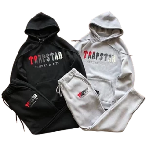 Trapstar Gray Red Black Irongate Tracksuits