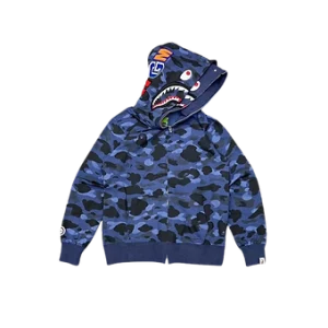 Bape Blue Zip Hoodie