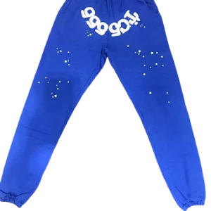 Sp5der slacks pants blue white