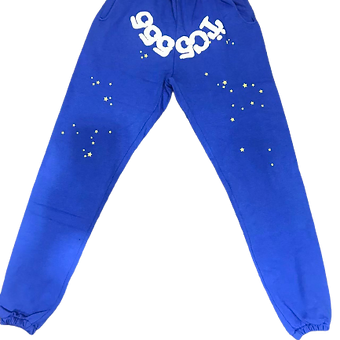 Sp5der slacks pants blue white