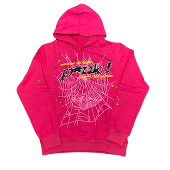 Sp5der Hoodie Pink Black