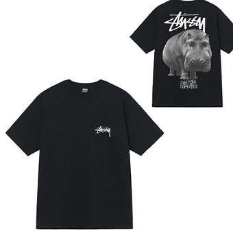 Stussy Tee Wild Animal Black and White