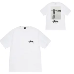 Stussy Tee Beach Black and White