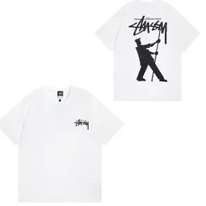 Stussy Tee Flag Black and White