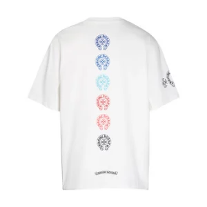 Chrome Hearts Tee White and Black Colour Logo Down