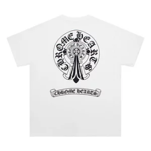 Chrome Hearts Tee White and Black Round