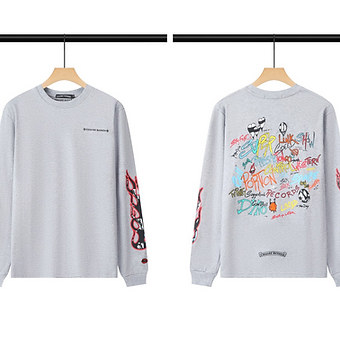 Chrome Hearts Longsleeve Grey Design Back