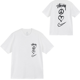Stussy Tee Nike Peace Black and White