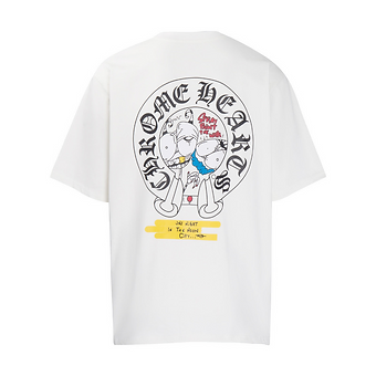 Chrome Hearts Tee White and Black Yellow