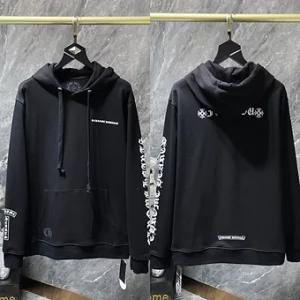 Chrome Hearts Hoodie Black Print Up