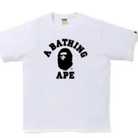 Bape Tshirt Classic Black White Small Logo