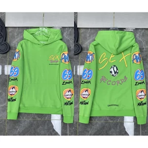 Chrome Hearts Hoodie Green Sex Records