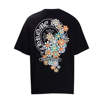 Chrome Hearts Tee White and Black Flowers