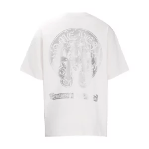 Chrome Hearts Tee White and Black Chrome Logo