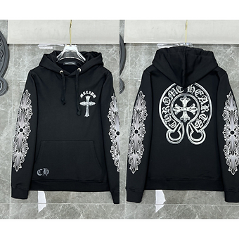 Chrome Hearts Hoodie Big Cross Front