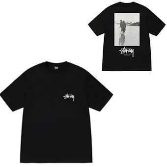 Stussy Tee Beach Black and White
