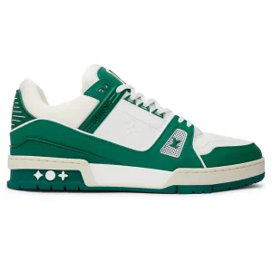 LV Trainer White Green Sneaker