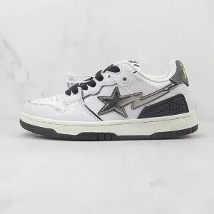 Bapesta Sk8 White Silver