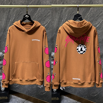 Chrome Hearts Hoodie Brown Pink