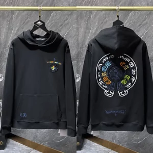 Chrome Hearts Hoodie Black And White Colour Fonts