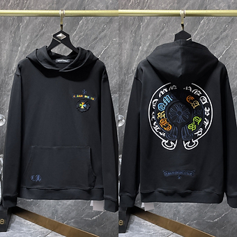 Chrome Hearts Hoodie Black And White Colour Fonts