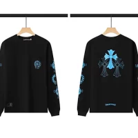 Chrome Hearts Longsleeve Blue Font black and white