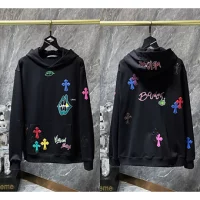 Chrome Hearts Hoodies Black and Grey Colour Logos