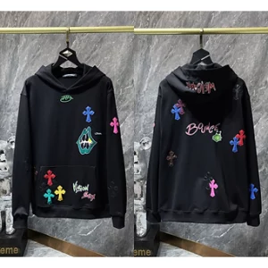 Chrome Hearts Hoodies Black and Grey Colour Logos