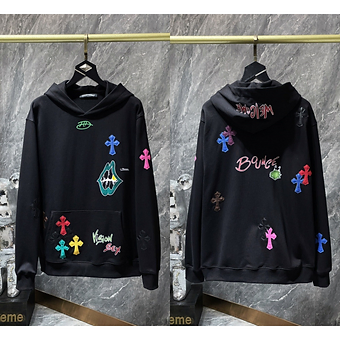 Chrome Hearts Hoodies Black and Grey Colour Logos
