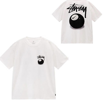 Stussy Tee Nike 8 Ball White