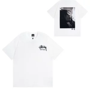 Stussy Tee Smoke Black and White