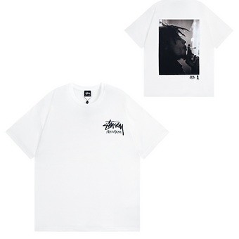 Stussy Tee Smoke Black and White