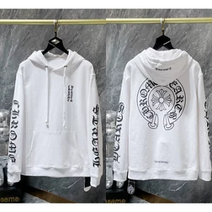 Chrome Hearts Hoodie White Sleeve Print
