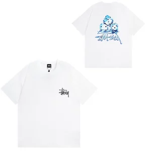 Stussy Tee Ice Dice Black and White