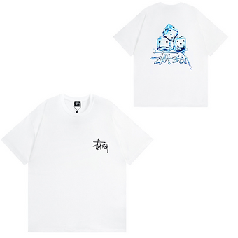 Stussy Tee Ice Dice Black and White