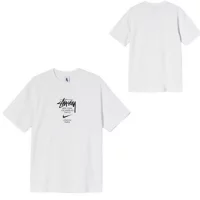 Stussy Tee Nike Logo Small Black and White
