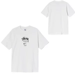 Stussy Tee Nike Logo Small Black and White