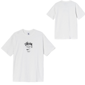 Stussy Tee Nike Logo Small Black and White