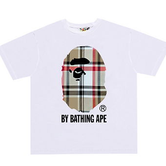 Bape Tshirt Burberry Brown