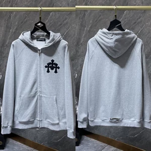 Chrome Hearts Zipper 3 Crosses Black Grey