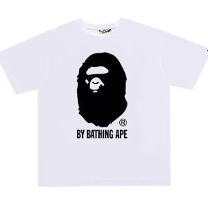 Bape Tshirt Classic Black White Big Logo